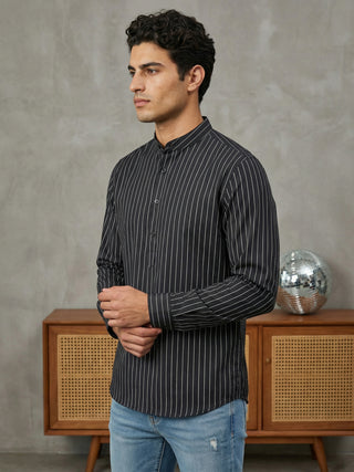 Men's Cotton Striped Short Kurta
