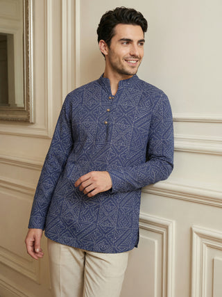Stylish Printed Cotton Blend Kurta for Men