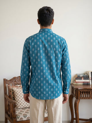 Cotton Blend Traditional Printed Short Kurta