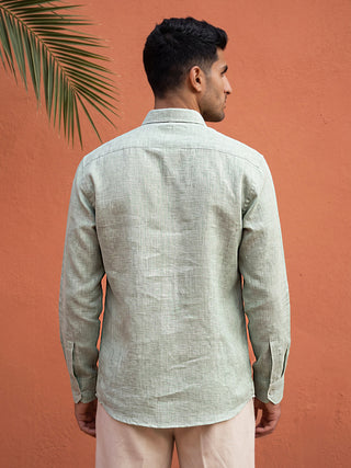 Linen Blend Solid Short Kurta