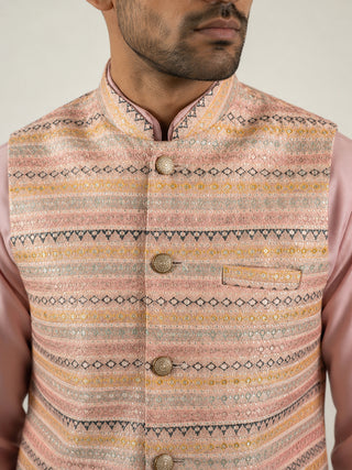 Cotton Blend Traditional Woven Nehru Jacket