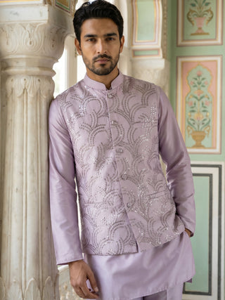 Men's Designer Sequins Embellished Nehru Jacket