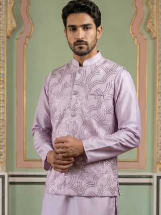 Men's Designer Sequins Embellished Nehru Jacket