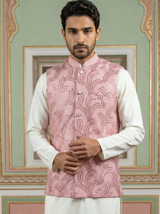 Men's Designer Sequins Embellished Nehru Jacket