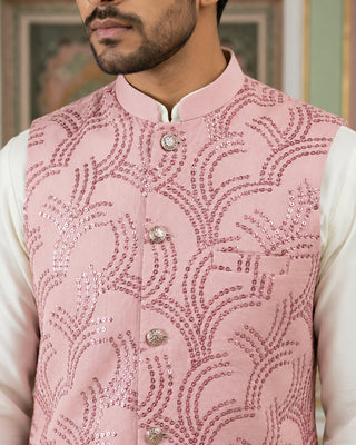 Men's Designer Sequins Embellished Nehru Jacket