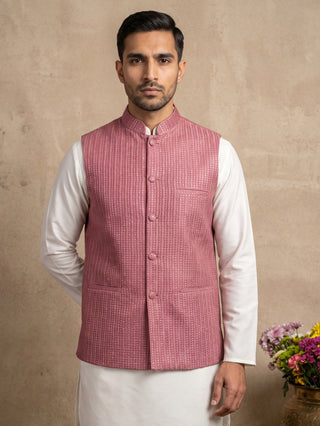 Embroidered Velvet Nehru Jacket