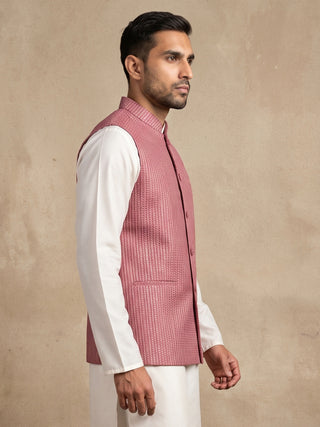Embroidered Velvet Nehru Jacket