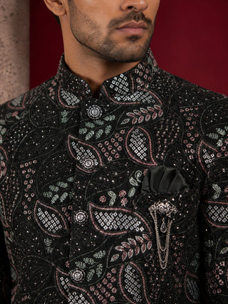 Premium Velvet Embroidered Indo-Western Set