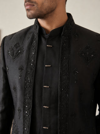 Men's Japanese Fabric Indo-Western Set
