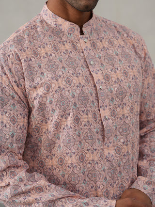 Printed and Emrbroidered Kurta Pyjama Set