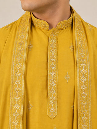 Embroidered & Sequin Kurta Pyjama With Dupatta