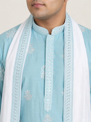 Embroidered & Sequin Kurta Pyjama With Dupatta