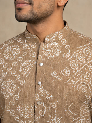 Printed Cotton Blend Kurta for Men