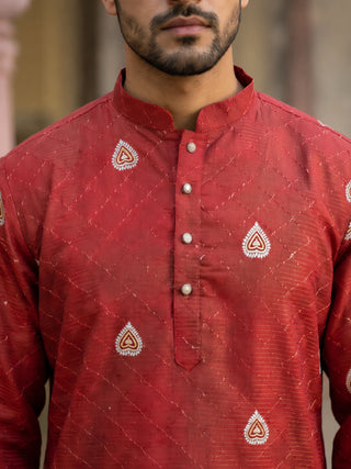 Men's Cotton Blend Printed Kurta