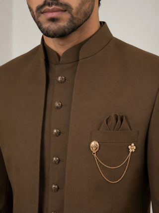 Cotton Blend Solid Indo-Western Set
