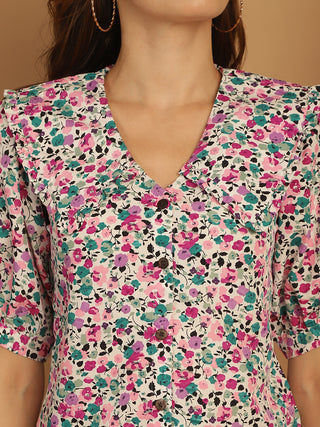 Floral Printed Women's Top