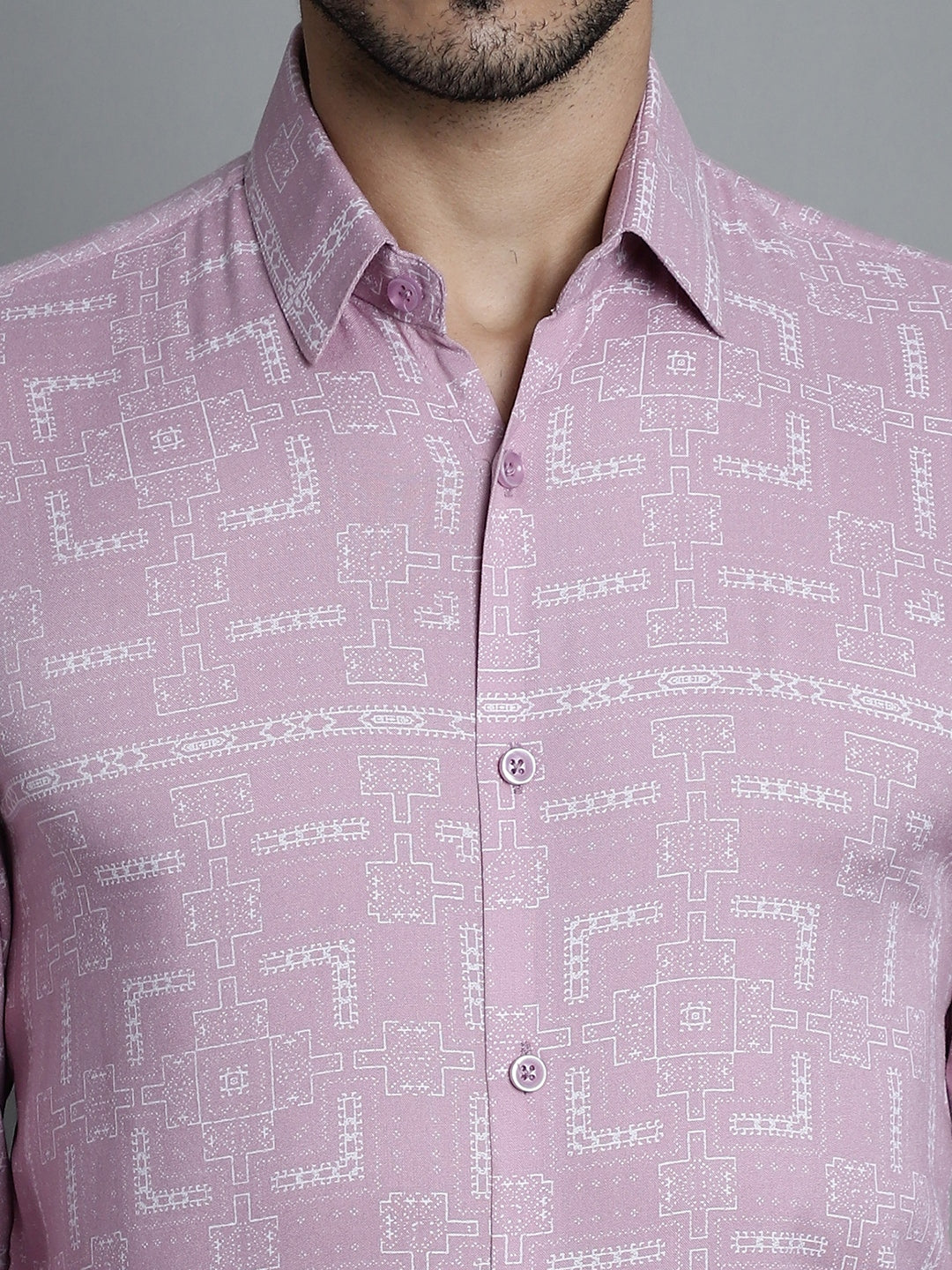 Men's Geomatric Printed Formal Shirts