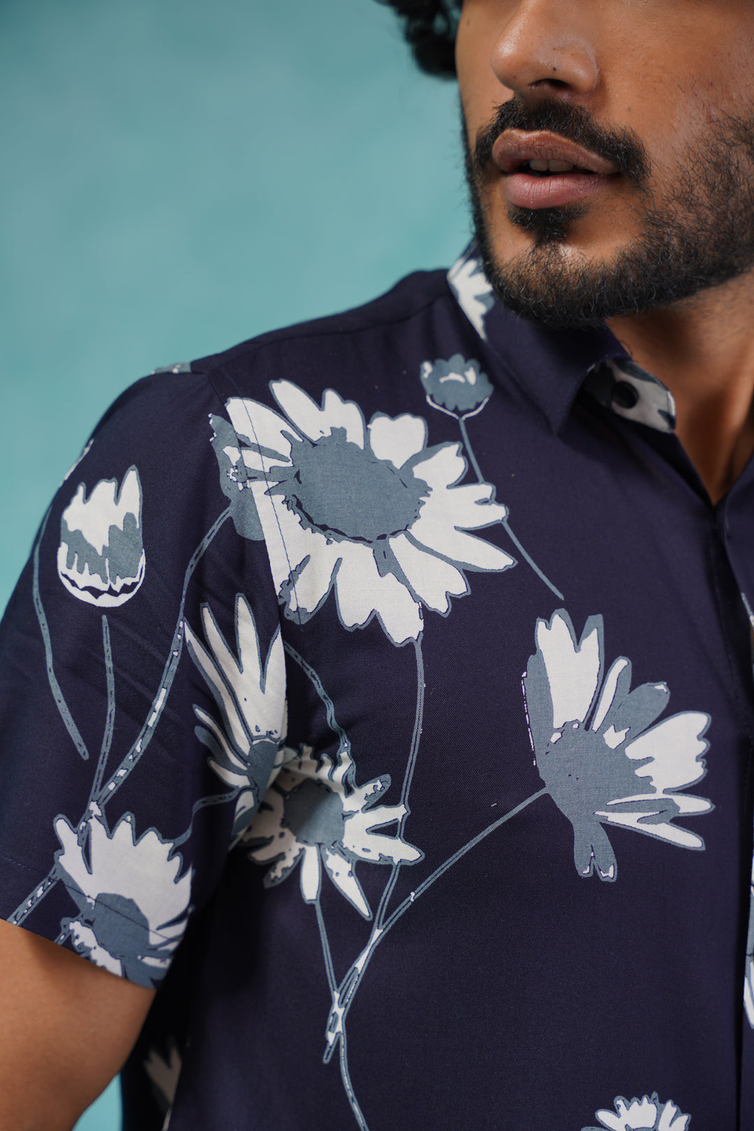 Men's Formal Classic Design Button Up Flower Printed Shirt - Temu