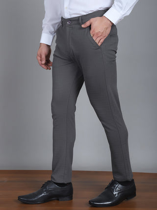 Textured Cotton Lycra Trousers