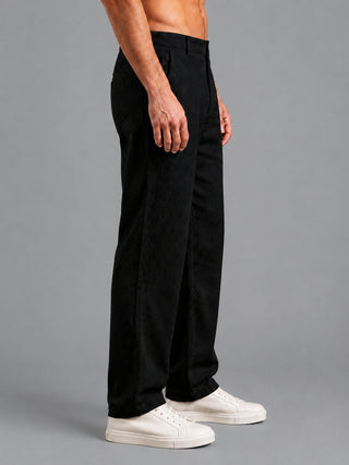 Linen Relaxed-Fit Regular Trousers for Men
