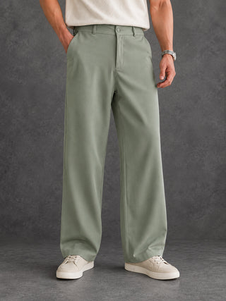Men Straight Fit Korean Pants