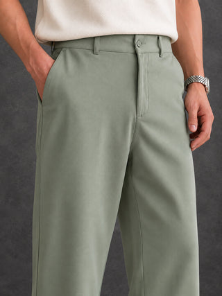 Men Straight Fit Korean Pants