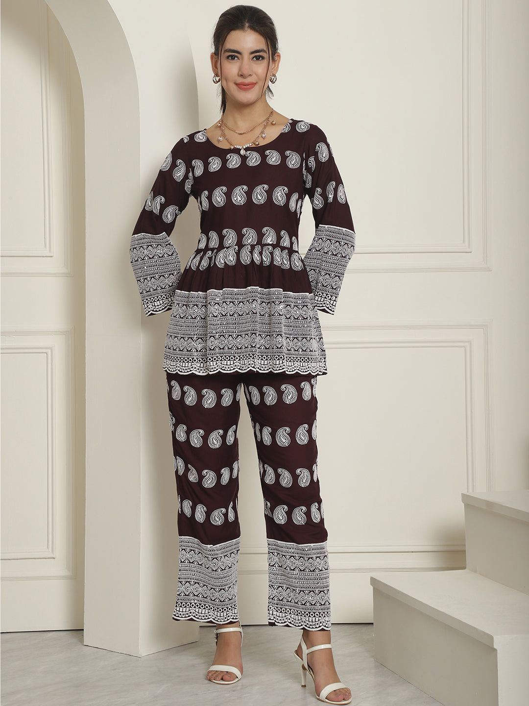 Women Embroidered and Sequin work Co-ords
