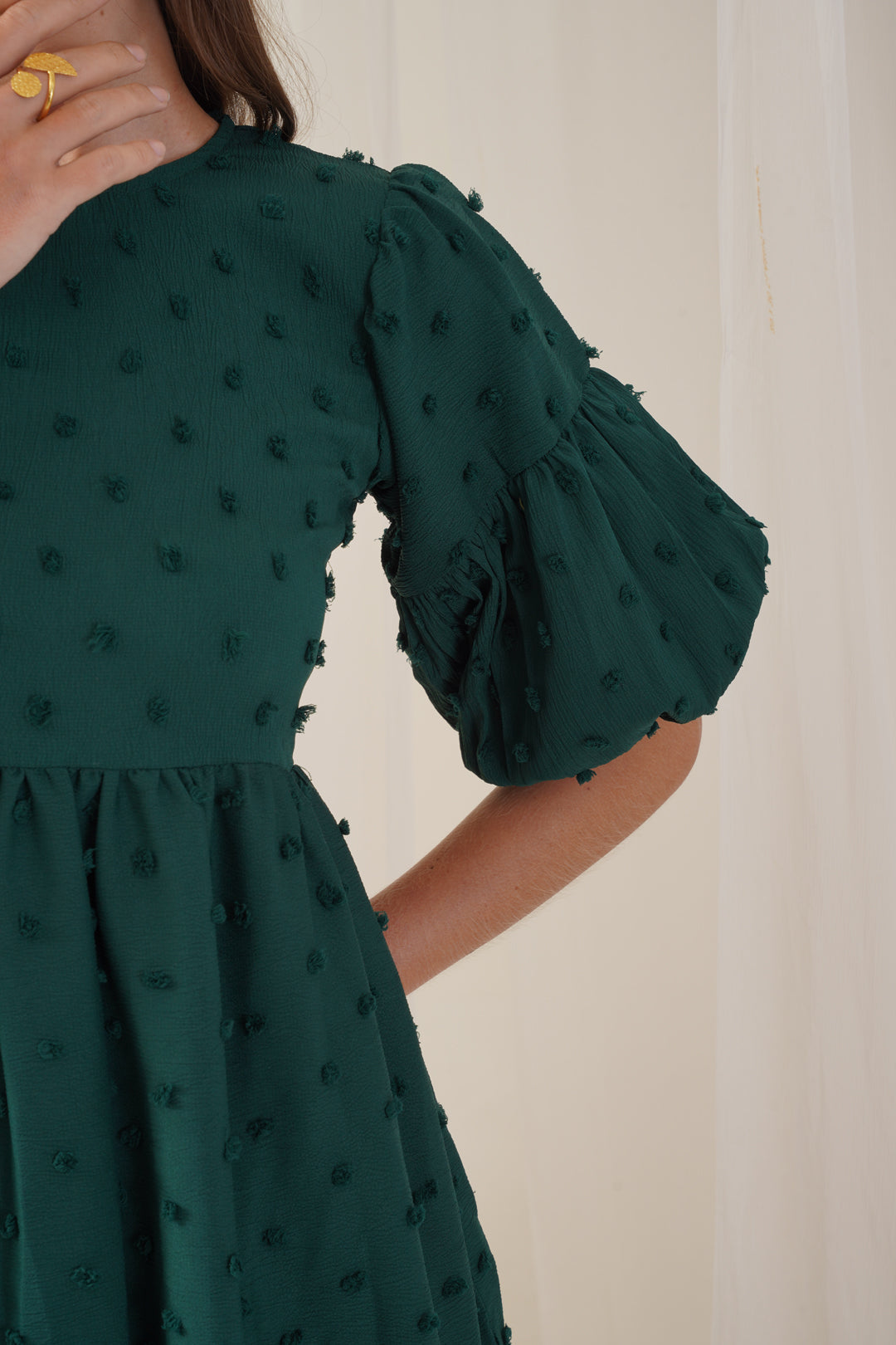 Stace Cotton Puff Sleeve Panel Dress – The Scorleo