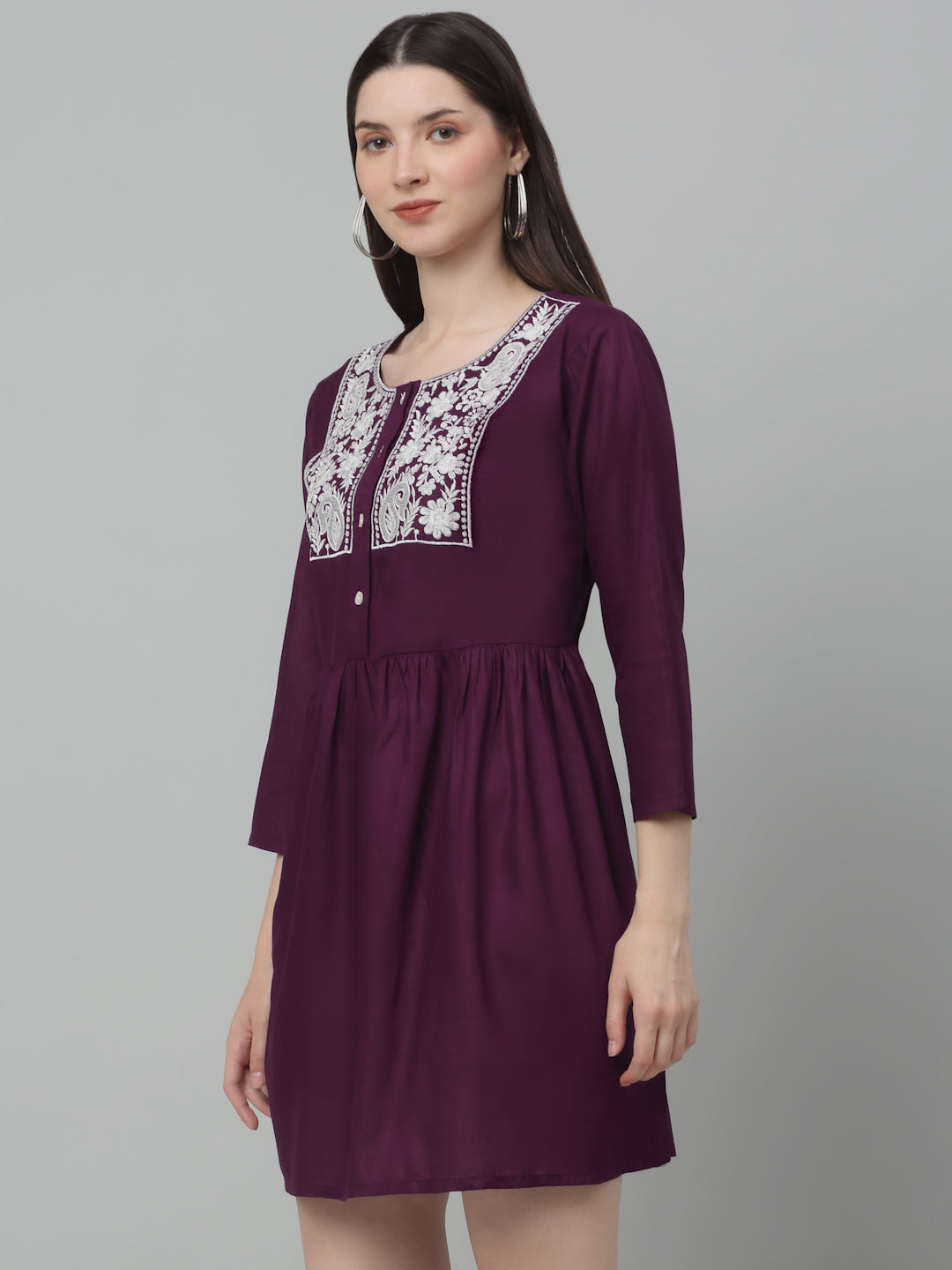 Women's Embroidered A-line Dress
