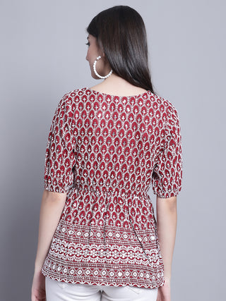 Women's Chikankari & Sequins Work Empire Top