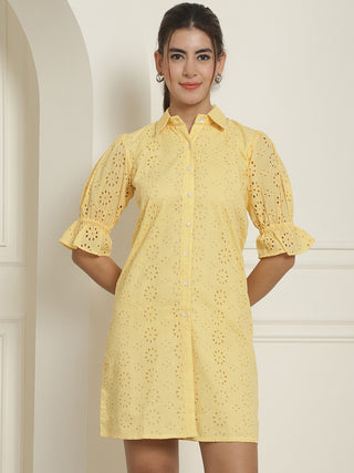 Embroidered Cotton  Dress for Women