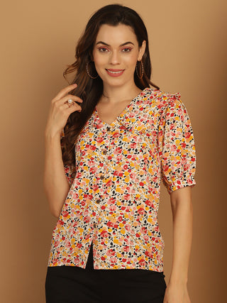 Floral Printed Women's Top
