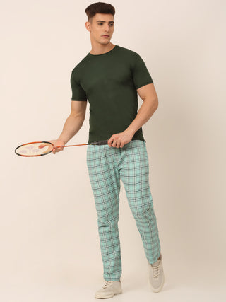 Indian Needle Men's Checked Cotton  Track Pants