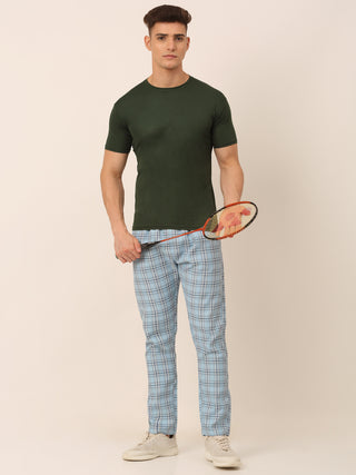 Indian Needle Men's Checked Cotton  Track Pants