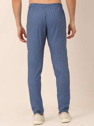 Indian Needle Men's Checked Cotton  Track Pants