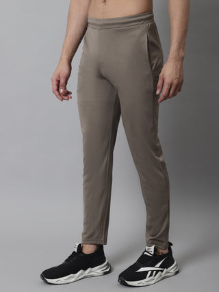 Men's Brown Solid Streachable Lycra Trackpants