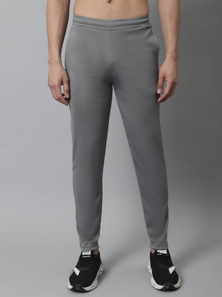 Men's Grey Solid Streachable Lycra Trackpants