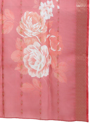 Backless Designer Kurta Palazzo Set with Floral Dupatta