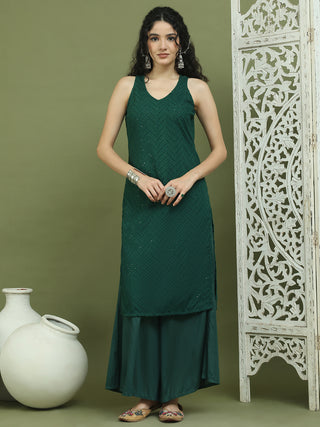 Embroidered Rayon Kurta for Women