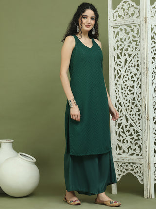 Embroidered Rayon Kurta for Women