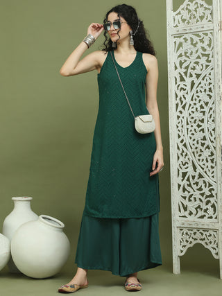 Embroidered Rayon Kurta for Women