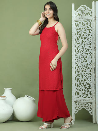 Chic Backless Designer Kurta with Palazzo