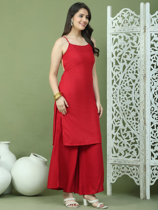 Chic Backless Designer Kurta with Palazzo