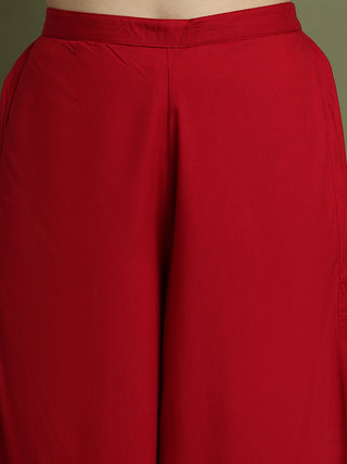 Embroidered Rayon Kurta for Women