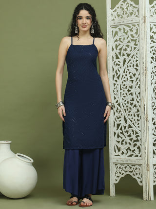 Chic Backless Designer Kurta with Palazzo