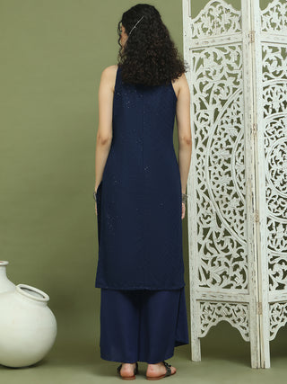 Embroidered Rayon Kurta for Women