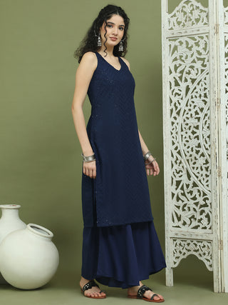 Embroidered Rayon Kurta for Women