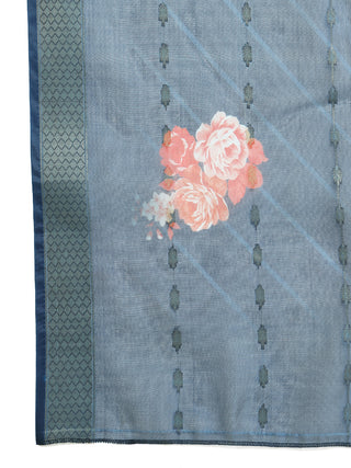 Backless Designer Kurta Palazzo Set with Floral Dupatta