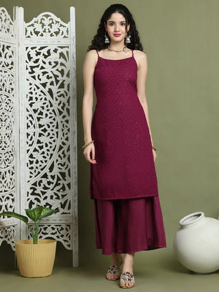 Chic Backless Designer Kurta with Palazzo