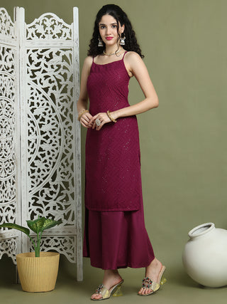 Chic Backless Designer Kurta with Palazzo